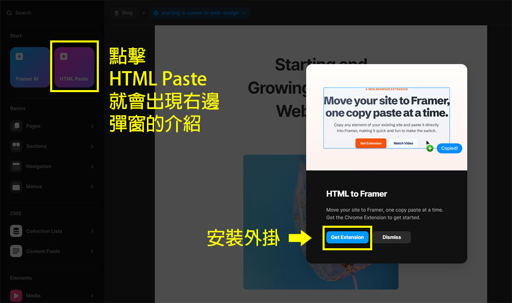 framer HTML Paste 功能